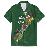 Kia Ora New Zealand Floral Personalized Family Matching Long Sleeve Bodycon Dress and Hawaiian Shirt Sage Green - Polynesian Pride