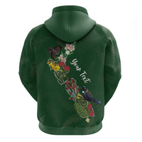 Kia Ora New Zealand Floral Personalized Hoodie Sage Green - Polynesian Pride