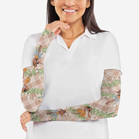 Beige Palaka Hula Girls Seamless Hawaii Aloha Arm Sleeves LT7 - Polynesian Pride