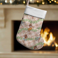 Beige Palaka Hula Girls Seamless Hawaii Aloha Christmas Stocking - Polynesian Pride