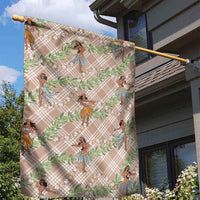 Beige Palaka Hula Girls Seamless Hawaii Aloha Garden Flag LT7 - Polynesian Pride