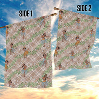 Beige Palaka Hula Girls Seamless Hawaii Aloha Garden Flag LT7 - Polynesian Pride