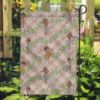 Beige Palaka Hula Girls Seamless Hawaii Aloha Garden Flag LT7 Garden Flag Beige - Polynesian Pride