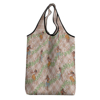 Beige Palaka Hula Girls Seamless Hawaii Aloha Grocery Bag LT7 - Polynesian Pride