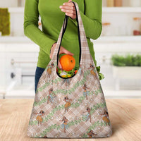 Beige Palaka Hula Girls Seamless Hawaii Aloha Grocery Bag LT7 - Polynesian Pride