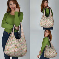Beige Palaka Hula Girls Seamless Hawaii Aloha Grocery Bag LT7 - Polynesian Pride