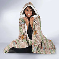 Beige Palaka Hula Girls Seamless Hawaii Aloha Hooded Blanket LT7 - Polynesian Pride