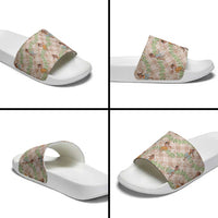 Beige Palaka Hula Girls Seamless Hawaii Aloha Slide Sandals LT7 - Polynesian Pride