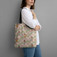Beige Palaka Hula Girls Seamless Hawaii Aloha Tote Bag LT7 - Polynesian Pride