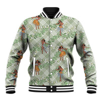 Mint Palaka Hula Girls Seamless Hawaii Aloha Baseball Jacket - Polynesian Pride