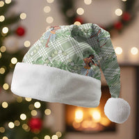 Mint Palaka Hula Girls Seamless Hawaii Aloha Christmas Santa Hat - Polynesian Pride