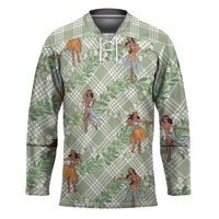 Mint Palaka Hula Girls Seamless Hawaii Aloha Hockey Jersey - Polynesian Pride