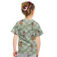 Mint Palaka Hula Girls Seamless Hawaii Aloha Kid T Shirt LT7 - Polynesian Pride
