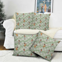 Mint Palaka Hula Girls Seamless Hawaii Aloha Pillow Cover - Polynesian Pride