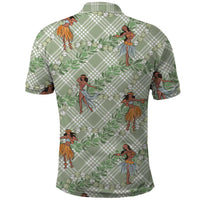 Mint Palaka Hula Girls Seamless Hawaii Aloha Polo Shirt LT7 - Polynesian Pride