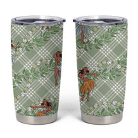 Mint Palaka Hula Girls Seamless Hawaii Aloha Tumbler Cup LT7 Mint - Polynesian Pride
