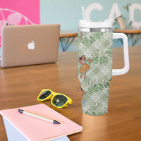 Mint Palaka Hula Girls Seamless Hawaii Aloha Tumbler With Handle LT7 - Polynesian Pride