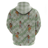 Mint Palaka Hula Girls Seamless Hawaii Aloha Zip Hoodie LT7 - Polynesian Pride