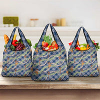 Navy Blue Palaka Hula Girls Seamless Hawaii Aloha Grocery Bag LT7 3-pack One Size Navy Blue - Polynesian Pride
