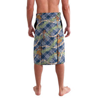 Navy Blue Palaka Hula Girls Seamless Hawaii Aloha Lavalava - Polynesian Pride