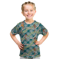 Teal Palaka Hula Girls Seamless Hawaii Aloha Kid T Shirt LT7 Teal - Polynesian Pride