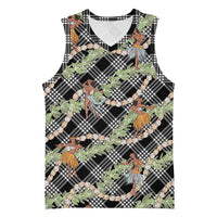Sable Palaka Hula Girls Seamless Hawaii Aloha Basketball Jersey LT7 Unisex Black - Polynesian Pride