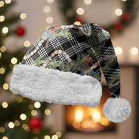 Sable Palaka Hula Girls Seamless Hawaii Aloha Christmas Santa Hat LT7 With Fur Black - Polynesian Pride