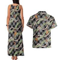 Sable Palaka Hula Girls Seamless Hawaii Aloha Couples Matching Tank Maxi Dress and Hawaiian Shirt - Polynesian Pride