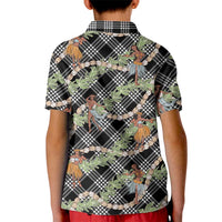 Sable Palaka Hula Girls Seamless Hawaii Aloha Kid Polo Shirt - Polynesian Pride