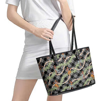 Sable Palaka Hula Girls Seamless Hawaii Aloha Leather Tote Bag - Polynesian Pride