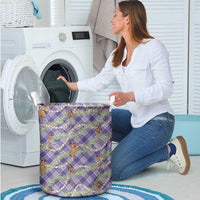 Lavender Palaka Hula Girls Seamless Hawaii Aloha Laundry Basket LT7 - Polynesian Pride