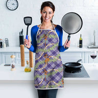 Lavender Palaka Hula Girls Seamless Hawaii Aloha Apron - Polynesian Pride