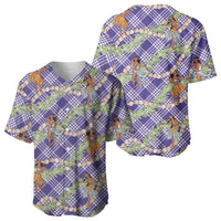 Lavender Palaka Hula Girls Seamless Hawaii Aloha Baseball Jersey - Polynesian Pride