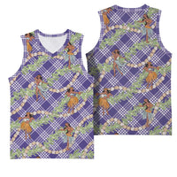 Lavender Palaka Hula Girls Seamless Hawaii Aloha Basketball Jersey LT7 - Polynesian Pride