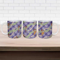 Lavender Palaka Hula Girls Seamless Hawaii Aloha Ceramic Mug - Polynesian Pride