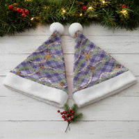Lavender Palaka Hula Girls Seamless Hawaii Aloha Christmas Santa Hat - Polynesian Pride