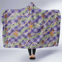 Lavender Palaka Hula Girls Seamless Hawaii Aloha Hooded Blanket LT7 One Size Lavender - Polynesian Pride