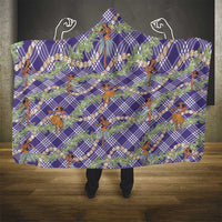 Lavender Palaka Hula Girls Seamless Hawaii Aloha Hooded Blanket LT7 - Polynesian Pride