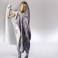 Lavender Palaka Hula Girls Seamless Hawaii Aloha Hooded Blanket LT7 - Polynesian Pride