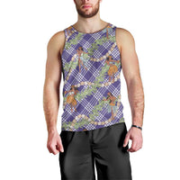 Lavender Palaka Hula Girls Seamless Hawaii Aloha Men Tank Top LT7 - Polynesian Pride
