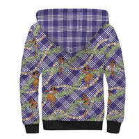 Lavender Palaka Hula Girls Seamless Hawaii Aloha Sherpa Hoodie - Polynesian Pride