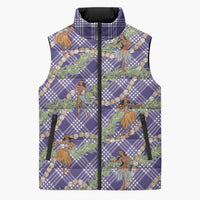 Lavender Palaka Hula Girls Seamless Hawaii Aloha Sleeveless Puffer Jacket LT7 Unisex Lavender - Polynesian Pride
