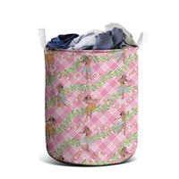 Lokelani Pink Palaka Hula Girls Seamless Hawaii Aloha Laundry Basket LT7 - Polynesian Pride