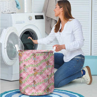 Lokelani Pink Palaka Hula Girls Seamless Hawaii Aloha Laundry Basket LT7 - Polynesian Pride