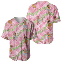 Lokelani Pink Palaka Hula Girls Seamless Hawaii Aloha Baseball Jersey - Polynesian Pride