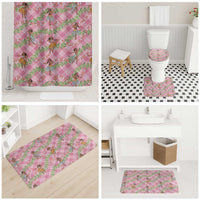 Lokelani Pink Palaka Hula Girls Seamless Hawaii Aloha Bathroom Set - Polynesian Pride