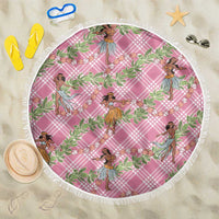 Lokelani Pink Palaka Hula Girls Seamless Hawaii Aloha Beach Blanket LT7 One Size 150cm Pink - Polynesian Pride