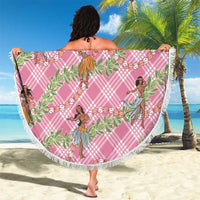 Lokelani Pink Palaka Hula Girls Seamless Hawaii Aloha Beach Blanket LT7 - Polynesian Pride