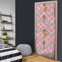 Lokelani Pink Palaka Hula Girls Seamless Hawaii Aloha Door Cover - Polynesian Pride