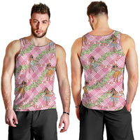 Lokelani Pink Palaka Hula Girls Seamless Hawaii Aloha Men Tank Top LT7 - Polynesian Pride